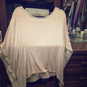 Lace edged butterfly shirt